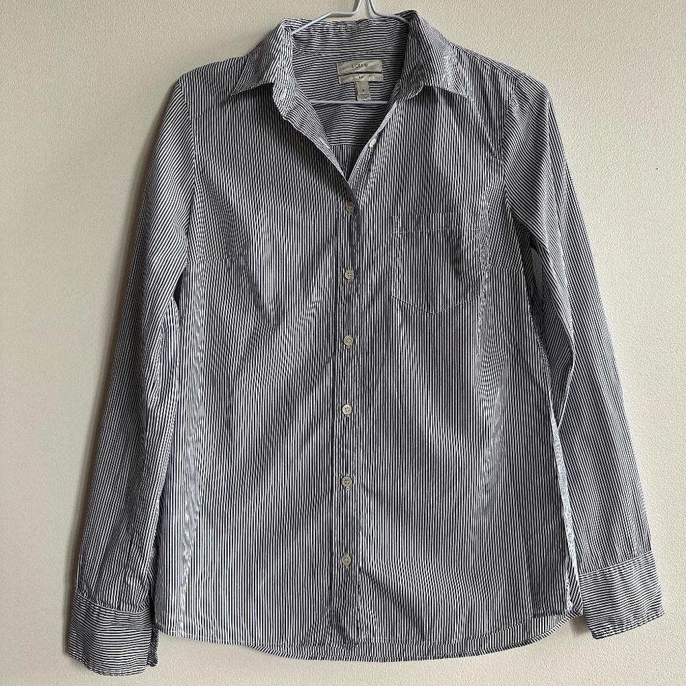 J. Crew Boy Cut Striped Button Down Shirt